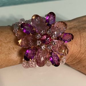 Pink and Purple Crystal Bracelet - Never used